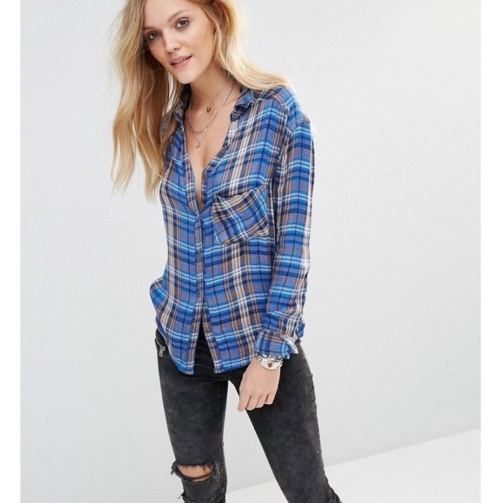 Free People Joplin Plaid Shirt